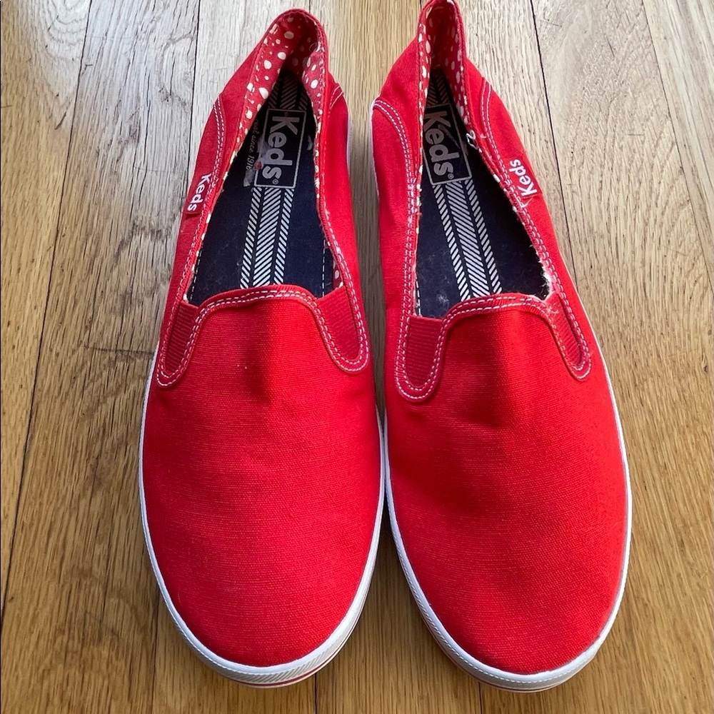 Keds Red Slip-on Sneakers Size 8.5